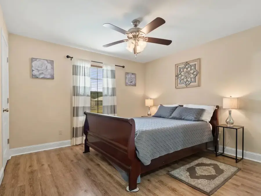 Bedroom 2 has a queen size bed